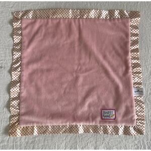 Hallmark Sweet Heart Pink Satin Polka Dot 15" Baby Girl Security Blanket Lovey